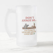 Stören Sie mich nicht Mattglas Bierglas (Links)