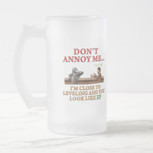 Stören Sie mich nicht Mattglas Bierglas (Links)