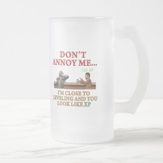 Stören Sie mich nicht Mattglas Bierglas (Rechts)