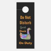 stören Sie nicht /bitte klopfen/schwarze Wache Türanhänger (Vorderseite)