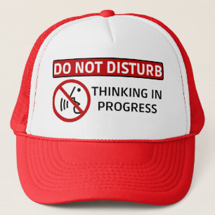STÖREN SIE NICHT: Denken laufend (Red Hat) Truckerkappe