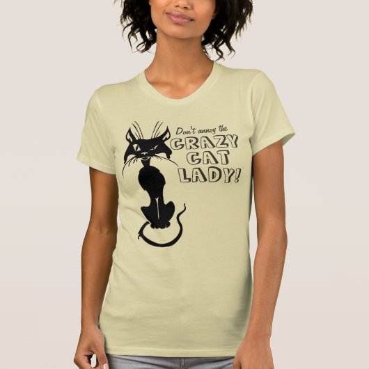 Stören Sie nicht die verrückte Katzen-Dame T-Shirt (Vorderseite)
