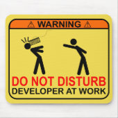 STÖREN SIE NICHT - ENTWICKLER MOUSEPAD (Vorne)