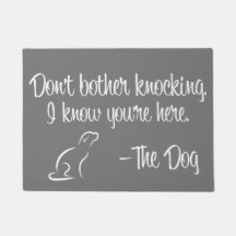 "Stören Sie nicht, Fußmatte zu klopfen"