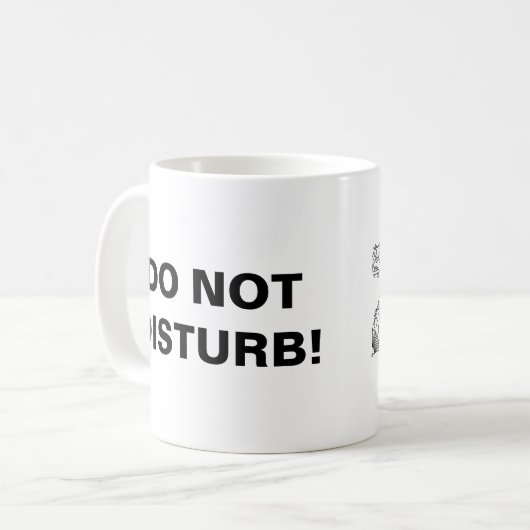 Stören Sie nicht! Kaffeetasse (Vorderseite Links)