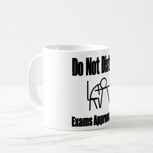 Stören Sie nicht Prüfungs-Tasse Kaffeetasse (Vorderseite Links)