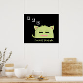 Stören Sie nicht! Schlafkitt Poster (Küche)