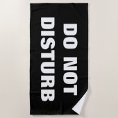 Stören Sie nicht Schwarz-weißes Badetuch (Vorderseite)