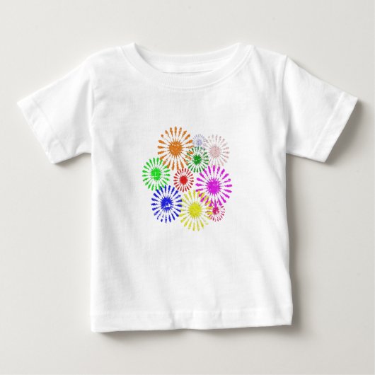 Störende Blume Burst Baby T-shirt (Vorderseite)