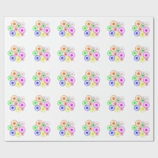 Störende Blume Burst Geschenkpapier (Flach)