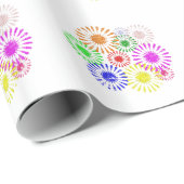 Störende Blume Burst Geschenkpapier (Rolleneckpunkt)