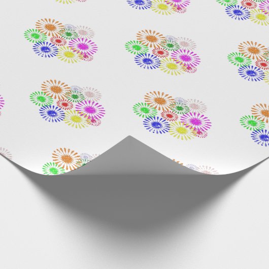 Störende Blume Burst Geschenkpapier (Ecke)