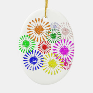 Störende Blume Burst Keramik Ornament