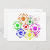 Störende Blume Burst Postkarte (Vorne/Hinten)