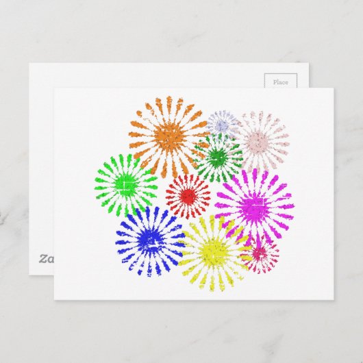 Störende Blume Burst Postkarte (Vorne/Hinten)