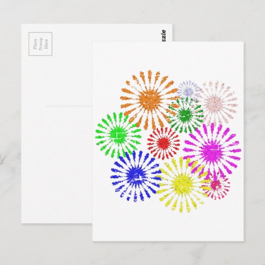 Störende Blume Burst Postkarte (Vorne/Hinten)