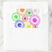 Störende Blume Burst Rechteckiger Aufkleber (Tasche)