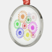Störende Blume Burst Silbernes Ornament (Links)