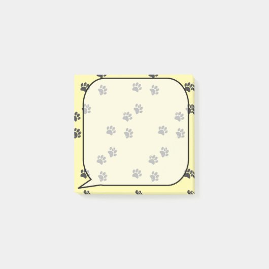 Störende Hundeschlittenspuren Sprechblase Post-it Klebezettel (Vorderseite)