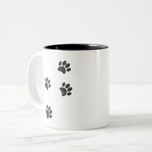 Störende Hundeschollen Zweifarbige Tasse (Vorderseite Links)