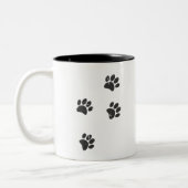 Störende Hundeschollen Zweifarbige Tasse (Links)