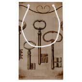 Störende Viktorianische Vintage Skeletttasten Kleine Geschenktüte (Rückseite)