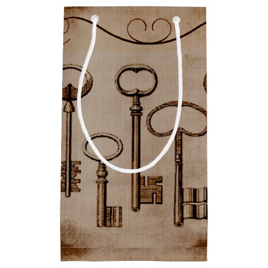 Störende Viktorianische Vintage Skeletttasten Kleine Geschenktüte (Vorderseite)