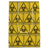 Störendes Gefahrenwarnsymbol V2 Mittlere Geschenktüte (Rückseite)