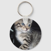 "Störenfried: Die Mischlinge Tabby Kitten Schlüsselanhänger (Rückseite)