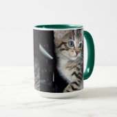 "Störenfried: Die Mischlinge Tabby Kitten Tasse (VorderseiteRechts)