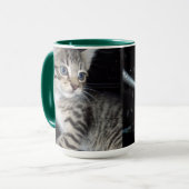 "Störenfried: Die Mischlinge Tabby Kitten Tasse (Vorderseite Links)