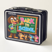 Störenfried-Lehrer-Hund-Lunchbox Metall Brotdose (Rückseite)