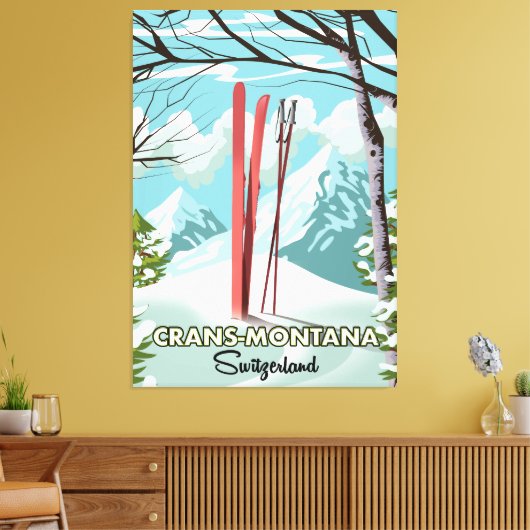 Stores Schweiz Canvas Print Leinwanddruck (Insitu (Wohnzimmer))