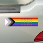 Stories Matter Gay Pride Intersection Rainbow Flag Autoaufkleber (Auf Auto)