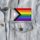Stories Matter Gay Pride Intersection Rainbow Flag Button (Insitu)