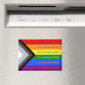 Stories Matter Gay Pride Intersection Rainbow Flag Magnet (In Situ (Geschirrspüler))