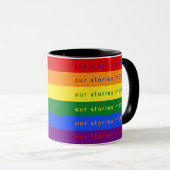 Stories Matter Gay Pride Intersection Rainbow Flag Tasse (VorderseiteRechts)