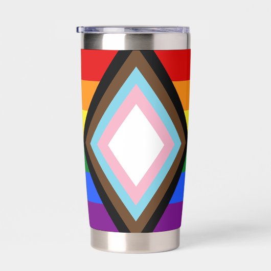 Stories Matter Gay Pride Intersection Rainbow Flag Thermobecher (Rechts)