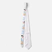 Stork and Baby Funny Neck Tie Text - Hallo Mama Krawatte (Rückseite)