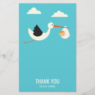 Stork Ankunft Briefpapier