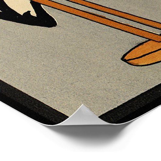 Stork - Antike, farbenfrohe BuchIllustration Poster (Ecke)