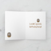 Stork Art Birthday Card (in aqua) Karte (Innenseite)