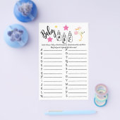 STORK BABY ABC BABY SHOWER GAME CARD FLYER (Einzeln)