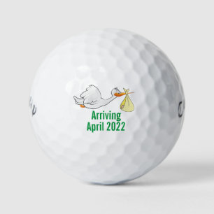 Stork Baby Ankündigung von Golf Balls Golfball