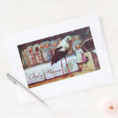 STORK BABY BOY DUSCHE 3 pink Rechteckiger Aufkleber (Umschlag)