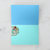 STORK BABY BOY DUSCHE MIT BLUME EINLADUNG (Innenseite)