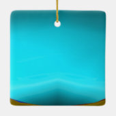 STORK BABY BOY SHOWER 2 Blue Aquamarine Keramikornament (Rückseite)