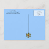 STORK BABY BOY SHOWER 2 EINLADUNGSPOSTKARTE (Rückseite)