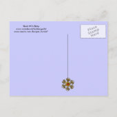 STORK BABY BOY SHOWER 2 EINLADUNGSPOSTKARTE (Rückseite)