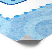 Stork Baby Boy Shower Banner Poster (Ecke)